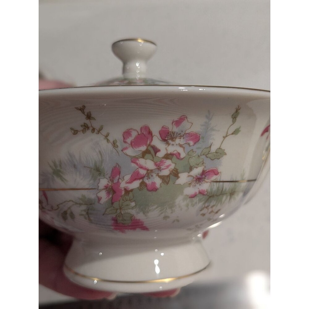 Vintage Theodore Haviland Apple Blossom Cream Sugar Set - Picture 2 of 16